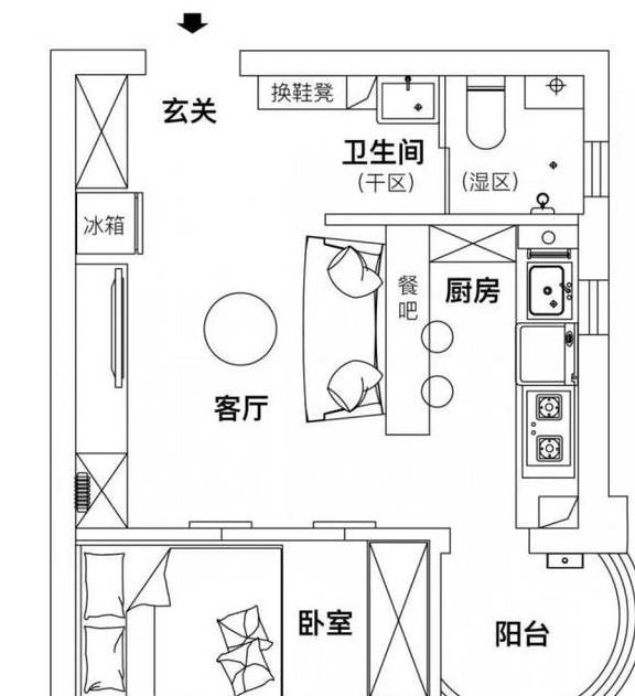 5寸手机:奋斗5年买下30㎡的家，榨干每一寸空间，温馨实用，我很满足